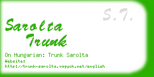 sarolta trunk business card